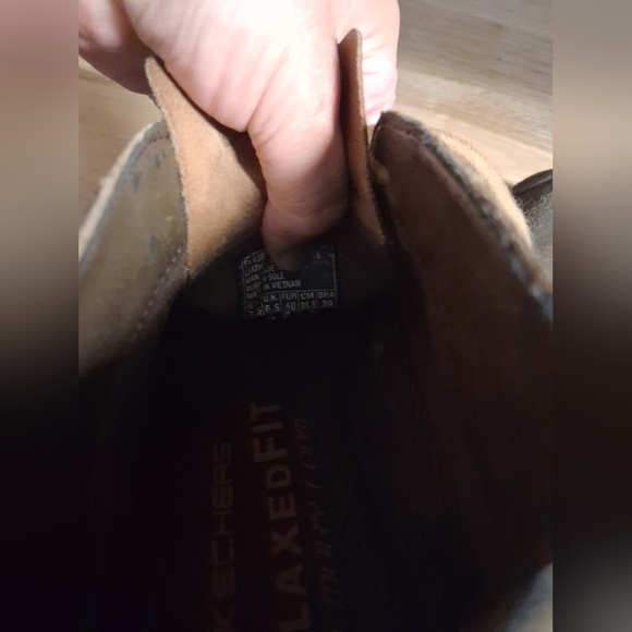 Skechers Brown Leather Lace Up Sneaker Boots Booties Shoes 7.5 Rare Eu 40 - Picture 8 of 9